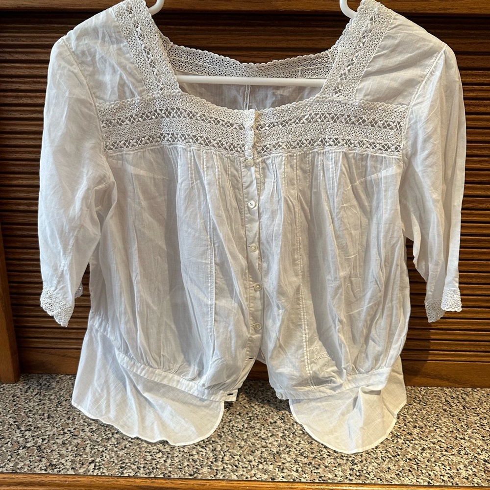 Antique Corset Cover, Size Small - image 1